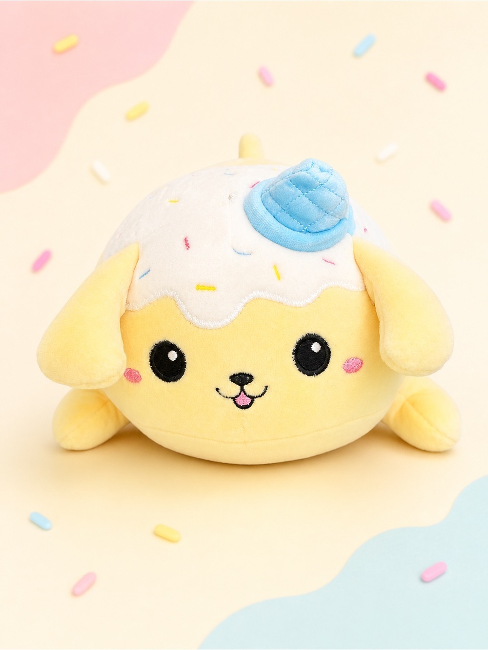 🧸 2/$45 Kawaii Ice Cream Puppy Plush 8" Pastel Dessert Dog Stuffed Animal